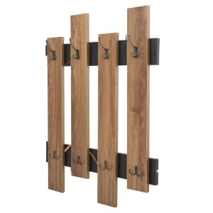 Wall hanger Wesson Hm8940,15 melamine in black marble and natural 64x4x79cm