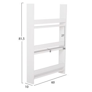 Стенни рафтове Sani Hm18223.01 меламин в бяло 60x10x90hcm. (3 рафта)