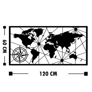 Wall metal panel world map Hm7335