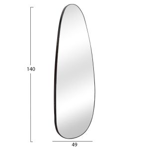 Wall mirror Crither Hm4486.01 MDF frame in black marble color 49x140hcm.