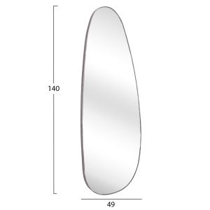 Wall mirror Crither Hm4486.02 MDF frame in gray marble color 49x140hcm.