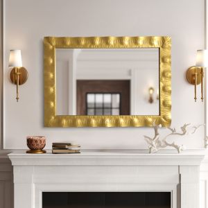 Wall mirror Fezco gold metal and glass 72x3x102cm