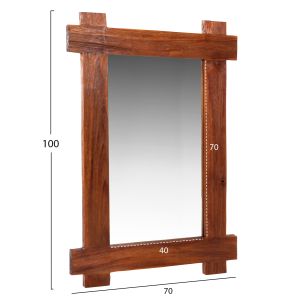 Wall Mirror Hm4303 Recycled Teak In Natural Color 70x100hcm