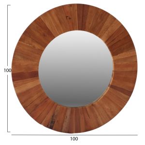 Wall mirror Hm7726 made of recycled wood 100x5x100h