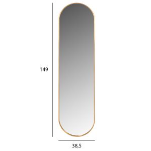 Wall mirror Hm9581,30 Tall Oval Gold with aluminum frame 38.5x4x149hcm