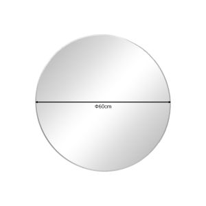 Nhaos Inart wall mirror with black aluminum frame D60x2.5cm