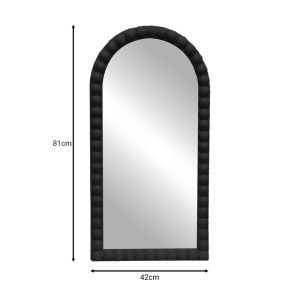 Wall mirror Pavlova Inart with black polypropylene frame 42x81x3.5cm
