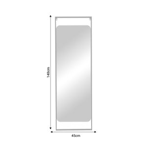 Wall mirror Piza Inart with white metal frame 45x2x140cm