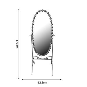 Present Inart wall mirror with gold metal frame 62.5x49x170cm