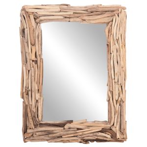 Wall mirror Twigs Hm4440 Driftwood wood in natural color 62x10x82cm.