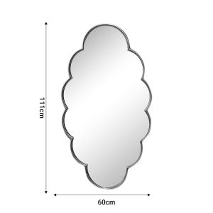 Tyko Inart wall mirror with gold metal frame 60x3x111cm