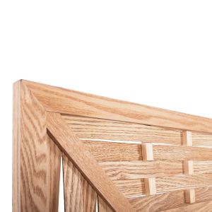 Bamboo wall mirror in oak color 120x2.5x80 cm Hm4225