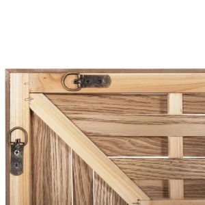 Bamboo wall mirror in oak color 120x2.5x80 cm Hm4225