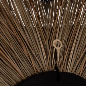 Round wall mirror natural and gold Hm7800
