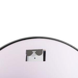 Round wall mirror Hm4503.40 aluminum frame in silver Led lighting φ80cm.