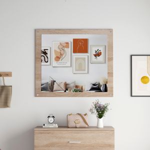 Wall mirror melamine in Sonama 80x70x1.8cm Hm4360