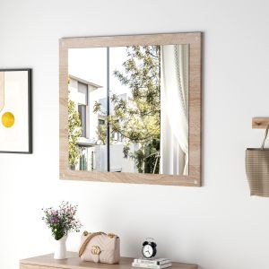 Wall mirror melamine in Sonama 80x70x1.8cm Hm4360