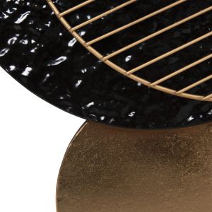 Wall mirror metal in black and gold 82x8x52hcm Hm4211