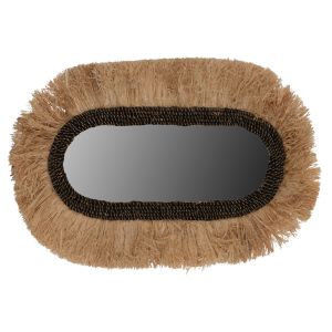 Oval wall mirror in natural color Hm7745