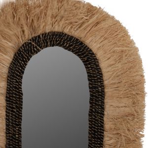 Oval wall mirror in natural color Hm7745