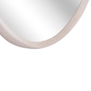 Wall mirror oval Santorini series Hm4513 MDF in antique white 90x3.2x60hcm.