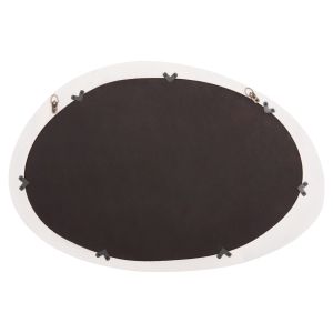 Oval wall mirror Santorini series Hm4514 MDF in off-white 48x3.2x60hcm.