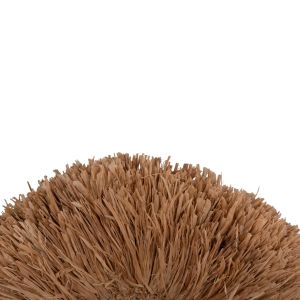 Oval-shaped wall mirror Hm4711 sisal fiber frame in natural color 95x60x15 (detent) cm.