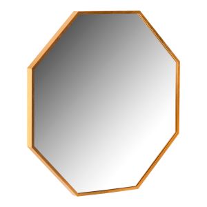 Wall mirror Archer series Hm4499.30 octagonal aluminum frame in gold φ74cm.