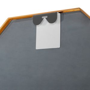 Wall mirror Archer series Hm4499.30 octagonal aluminum frame in gold φ74cm.
