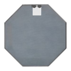 Wall mirror Archer series Hm4499.40 octagonal aluminum frame in silver φ74cm.