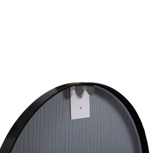 Wall mirror Archer series Hm4500.01 oval aluminum frame in black 59x79hcm.