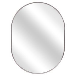 Wall mirror Archer series Hm4500.40 oval aluminum frame in silver 59x79hcm.