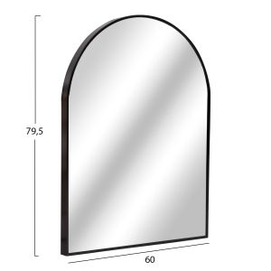 Wall mirror Archer series Hm4501 aluminum frame in black 60x79.5hcm.
