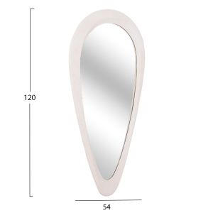 Wall mirror Santorini series Hm4512 MDF in off-white 54x3.5x120hcm.