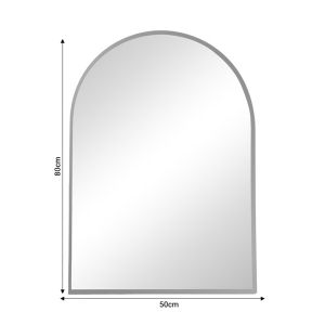 Wall mirror Inart with silver aluminum frame 50x2.5x80cm