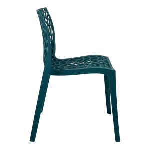 Stackable PP chair Hush in blue color 50x57x81cm