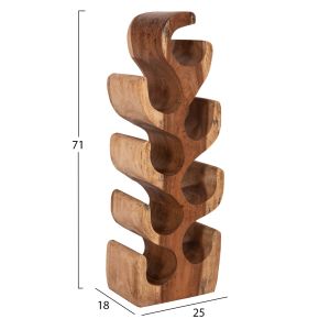 Стойка за бутилки 8-места Diony Hm18232.11 суарова дървесина - естествен цвят 25x18x71всм.