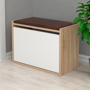 Стойка за обувки Vidal Hm18190,01 меламин в цвят Sonama-бяло 60x30x45hcm