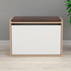 Стойка за обувки Vidal Hm18190,01 меламин в цвят Sonama-бяло 60x30x45hcm