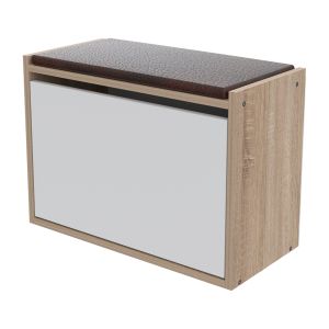 Стойка за обувки Vidal Hm18190,01 меламин в цвят Sonama-бяло 60x30x45hcm