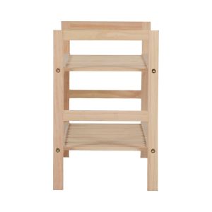 SHOE STAND FOR 8 PAIRS OF SHOES STEPER MADE OF FIR IN NATURAL COLOR 71X26X40CM