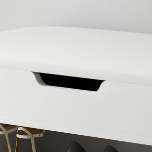 Shoe rack with seating Romir melamine white-white Pu seat 60x30x44cm Hm2477,03