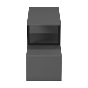 Стойка за тв Lilant меламин в сив цвят и черен метален крак 160x30x45см
