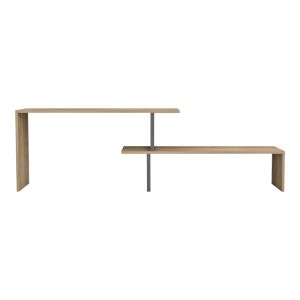 Стойка за тв Lilant меламинова дъска в цвят сонома и черен метален крак 160x30x45см