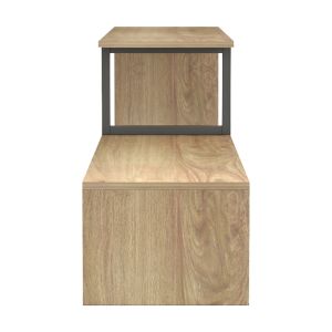Стойка за тв Lilant меламинова дъска в цвят сонома и черен метален крак 160x30x45см