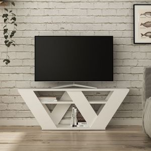 Pipralla TV stand in white 110x30x40cm