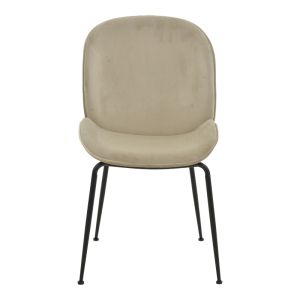 Adelaide Maley chair beige velvet - black legs 47x64x88cm