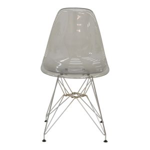 Chair Adelle Pp Pet transparent gray polycarbonate acrylic stainless steel legs 46x55x81cm