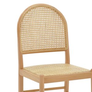 Alessia chair natural beech-natural rattan 43x40x89cm