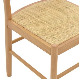 Alessia chair natural beech-natural rattan 43x40x89cm